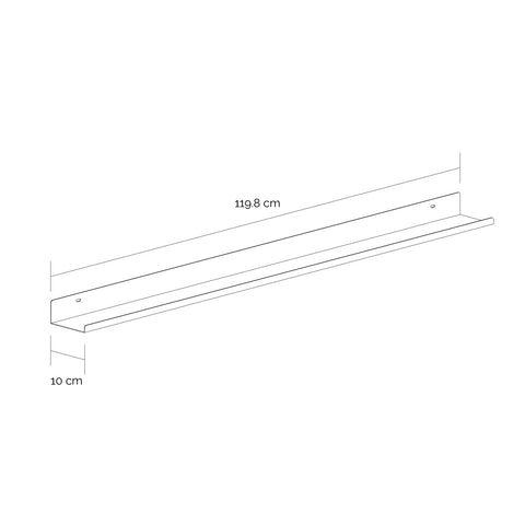 Repisa Metálica 120 cm - Negra